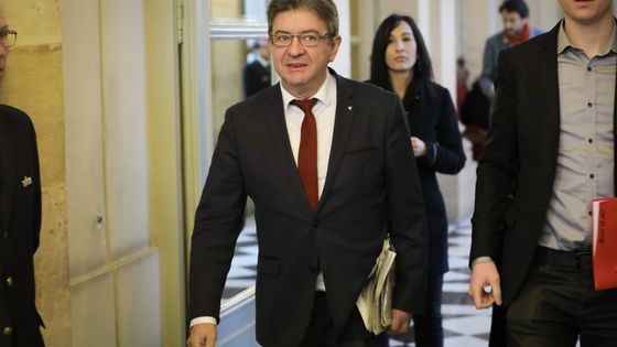 Jean-Luc Mélenchon le 05 décembre 2017 à l'Assemblée nationale ©Maxppp - Frédéric Dugit
