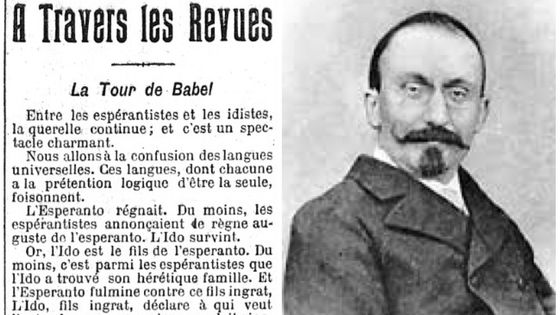 Extrait de l'article d'André Beaunier, publié dans Le Figaro. Supplément littéraire du dimanche, 27 avril 1912 et portrait du philosophe Louis Couturat avant 1914 - Gallica BNF / Wikicommons
