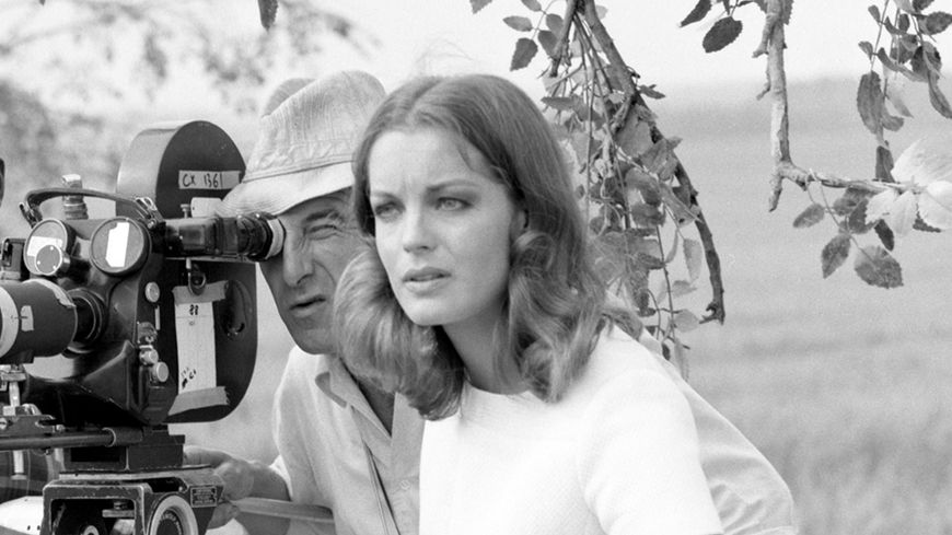 Romy Schneider et Claude Sautet sur le tournage des choses de la vie