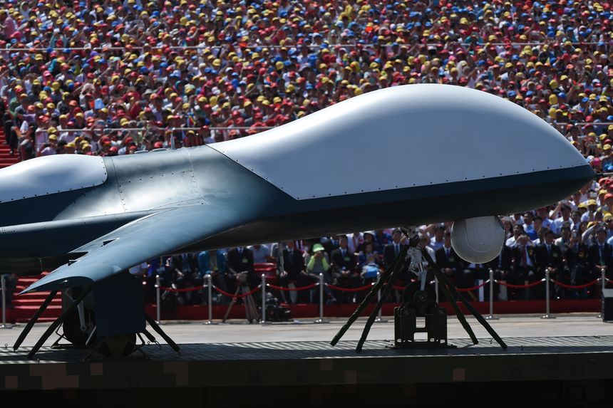 Parade militaire et démonstration de drones à Pékin, le 3 septembre 2015.