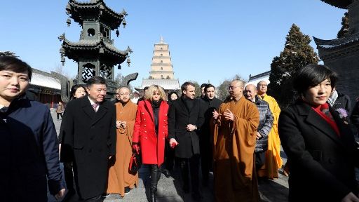 Emmanuel Macron a commencé sa visite d'Etat en Chine à Xian ©AFP - Ludovic MARIN POOL