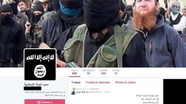 Compte Twitter de propagande djihadiste