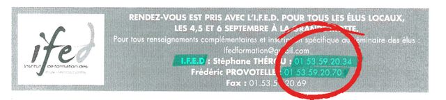 Coordonnées de l’IFED, l’institut de formation lié au Modem