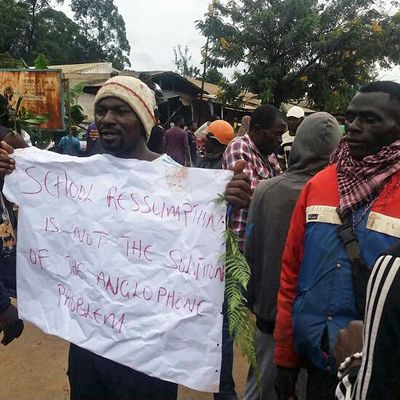 Manifestation contre la discrimination à l'encontre des anglophones du Cameroun