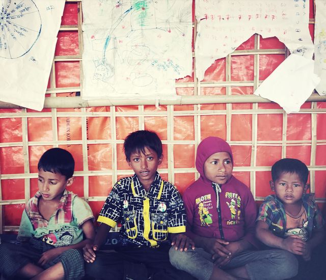 A Barma Para, où 1 réfugié sur 2 est un enfant, des espaces dédiés ont été aménagés par l'ONG Vision du monde. / Aucun(e)