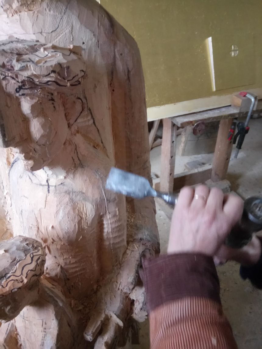 la main de l'artiste