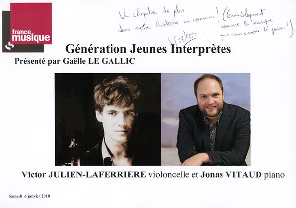 Livre d'or Victor Julien-Laferriere / Jonas Vitaud