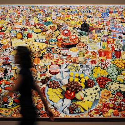 "Foodscape" (1964), oeuvre de l'artiste islandais Erro (Gudmundur Gudmundsson). Exposition au Kunsthalle Schirn museum de Frankfurt