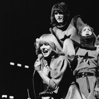 France Gall avec Danile Balavoine dans Starmania, la comédie musicale de Michel Berger, en 1979 à Paris