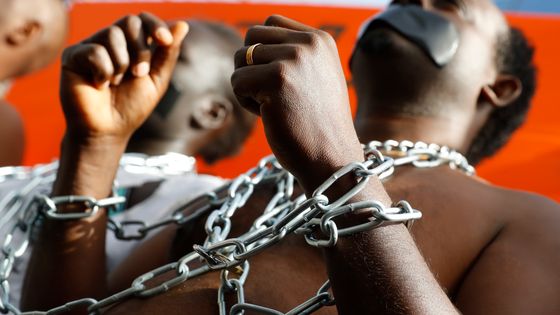 Manifestations de migrants africains en Israël, pour protester contre la mise en place d'un plan de départ d'environ 38.000 immigrés clandestins ©AFP - JACK GUEZ