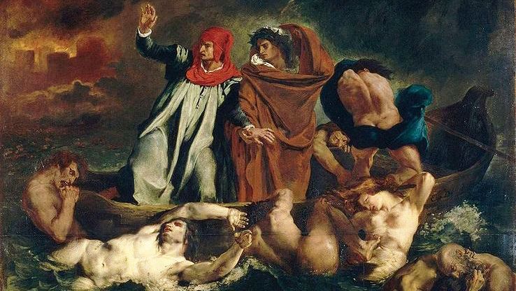 Dante et Virgile aux enfers par Eugène Delacroix