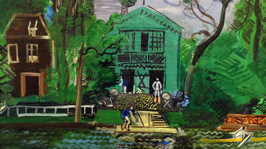 “Bords de Marne, les canotiers”, Raoul Dufy, 1925. Dufy est, avec Matisse, l’un des peintres préférés de Poulenc.