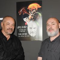 Jean-Pierre Jeunet et Marc Caro en septembre 2017 à la Halle Saint Pierre