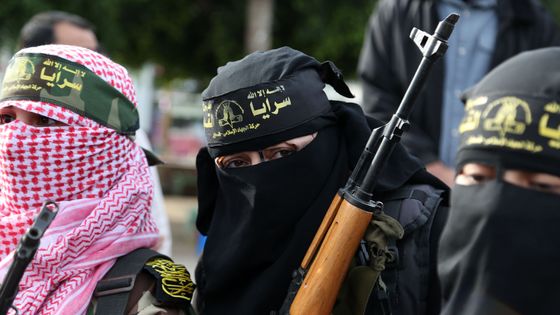 A Gaza mi-décembre 2017, des femmes manifestent en soutien au jihad ©AFP - MAJDI FATHI / NURPHOTO