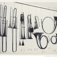 Instruments cuivre : trombones , trompettes et cors, facteurs inconnus - 1945-1985