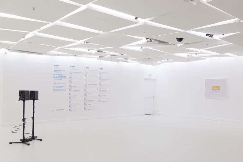 Vue de l'exposition « Always Someone Asleep and Someone Awake » 2017, Galerie des Galeries, Galeries Lafayette Haussmann