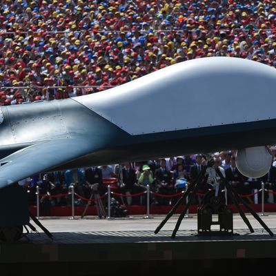 Parade militaire et démonstration de drones à Pékin, le 3 septembre 2015