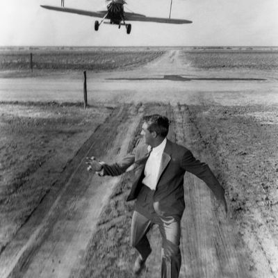 Cary Grant dans "La mort aux trousses" d'Alfred Hitchcock