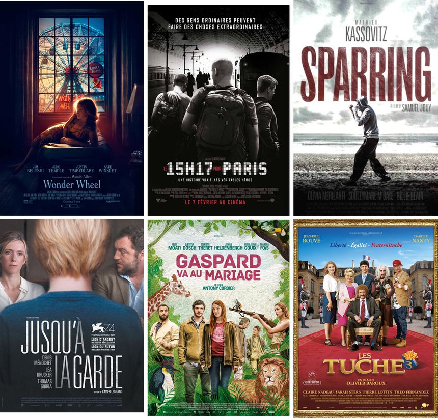 Couvertures des films évoqués dans "Le Masque et la Plume" cette semaine