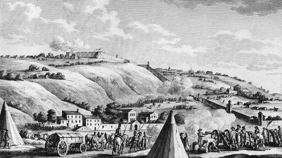Guerre de la révolution française et mouvements contre révolutionnaire : siège et prise de le ville de Lyon par l’armée républicaine, le 9 octobre 1793 contre les troupes royalistes. Bibliothèque de l'institut d'histoire de la révolution. ©AFP - Photo Josse/Leemage