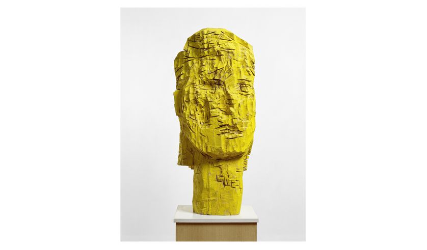 Dresdner Frauen – Karla, 1990 Femmes de Dresde – Karla Bois de frêne et tempera, 158 x 67.5 x 57 cm Collection Froehlich, Stuttgart © Georg Baselitz, 2018 Photo : Jochen Littkemann, Berlin