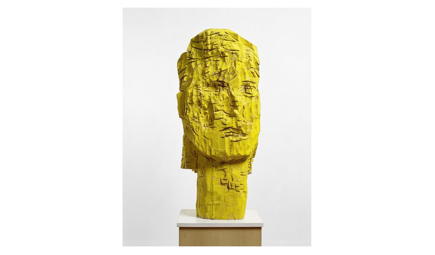Dresdner Frauen – Karla, 1990 Femmes de Dresde – Karla Bois de frêne et tempera, 158 x 67.5 x 57 cm Collection Froehlich, Stuttgart © Georg Baselitz, 2018 Photo : Jochen Littkemann, Berlin