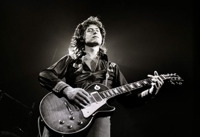 Jimmy Page avec une Gibson Les Paul en 1972