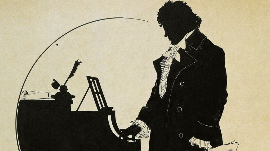 Silhouette de Beethoven au piano (par Schlipmann)