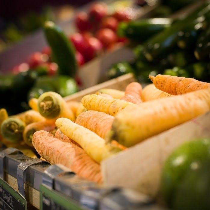 Légumes présentés à l'épicerie Alpilles bio (Saint-Rémy-de-Provence)