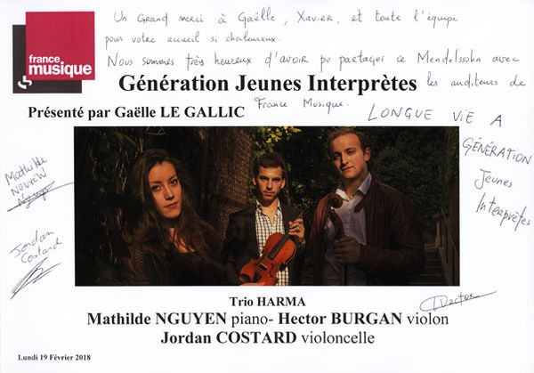 Livre d'or Trio Harma