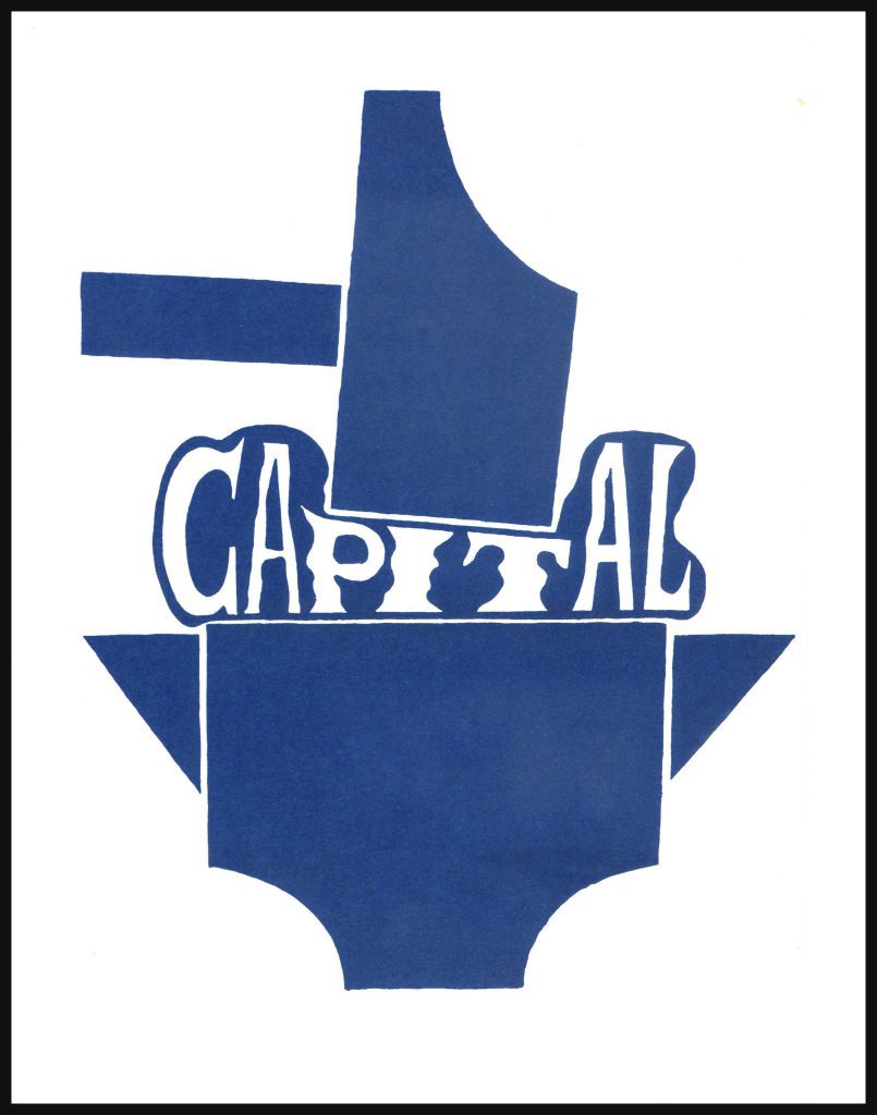"Capital", affiche de mai 68 produite par l'Atelier populaire à l'Ecole des Beaux-arts, à Paris.