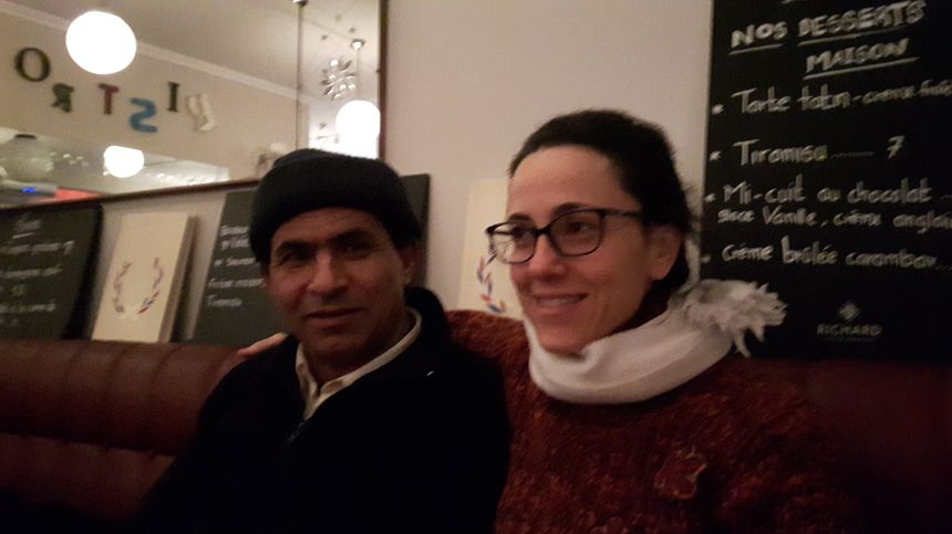 Mohammed Al Salahi et son amie Marcella Rubino, enseignante en arabe à la Sorbonne