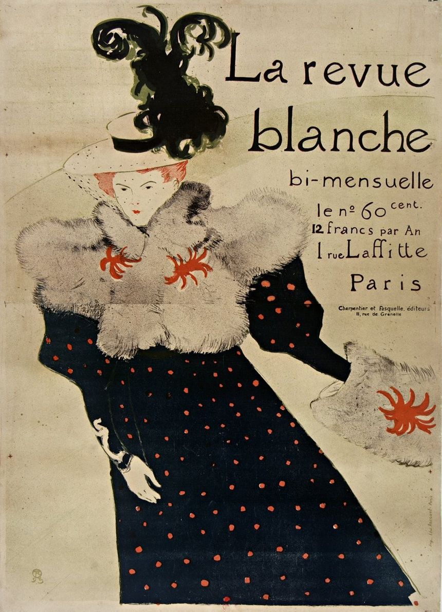 La Revue Blanche, illustration de Toulouse-Lautrec, 1895