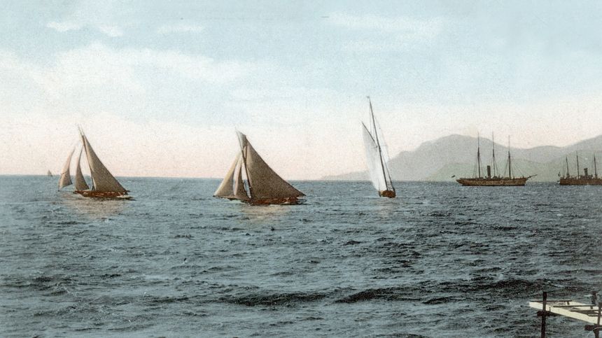 Baie de Cannes vers 1908 (carte postale)