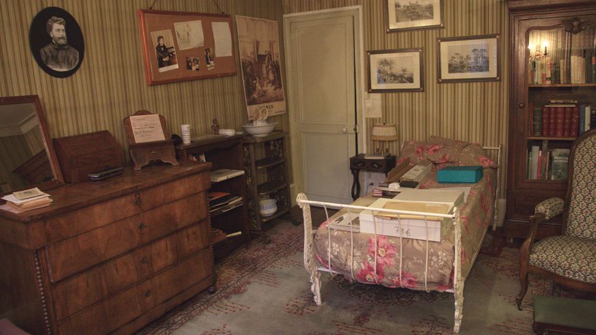 La chambre de Georges Bizet à Bougival où il mourut dans la nuit du 2 au 3 juin 1875