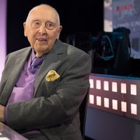 Daniel Cordier sur le plateau de télévision de la Chaîne Parlementaire le 14 mai 2013.