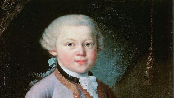 Mozart enfant par Lorenzoni (détail) - DP / via Wikimedia Commons