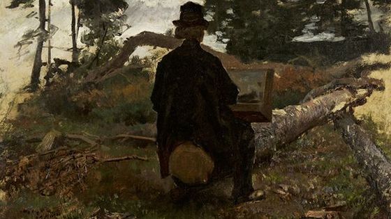 Jacob Maris, Le Peintre Frederik Kaemmerer au travail à Oosterbeek, 1861, huile sur papier marouflé sur bois, Dordrecht, Dordrechts Museum - Dordrecht, Dordrechts Museum