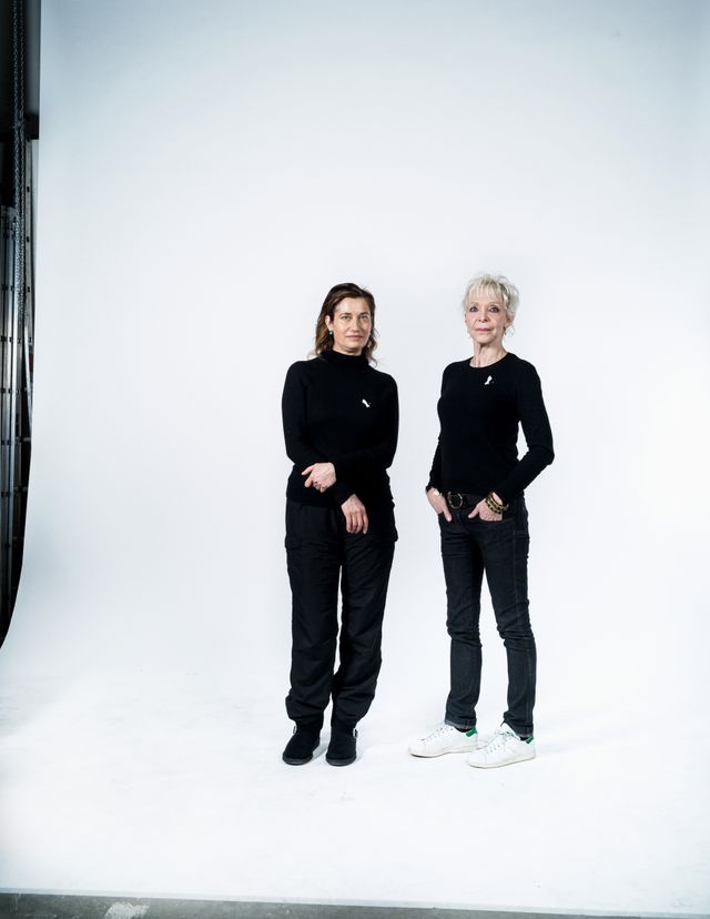 Emmanuel Devos et Tonie Marshall, lors du shooting pour #MaintenantOnAgit