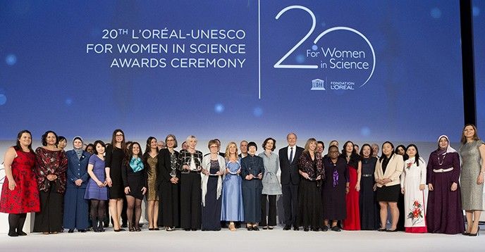 Les lauréates 2018 à l'Unesco, jeudi 22 mars à l'Unesco