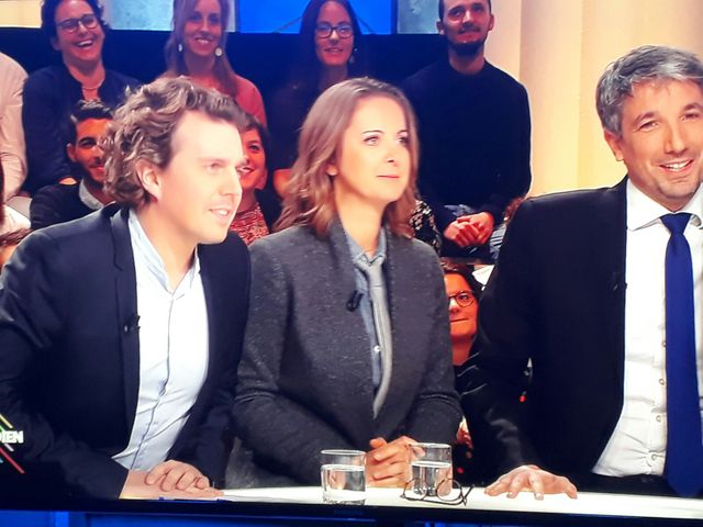 Le "triumvirat" (comme ils s'appellent) face à Yann Barthès sur le plateau de "Quotidien", le 12 mars 2018