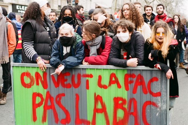 Les lycéens en grève, Paris, 22 mars 2018.