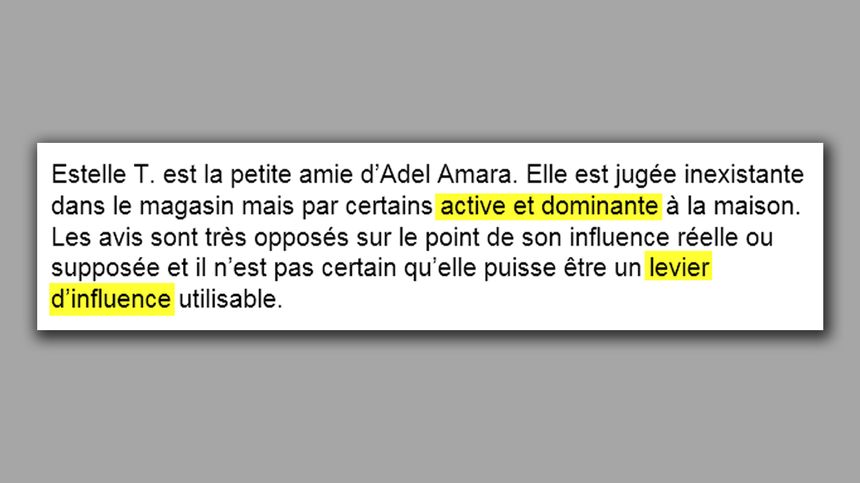 Extrait d'un rapport versé à la procédure - extrait