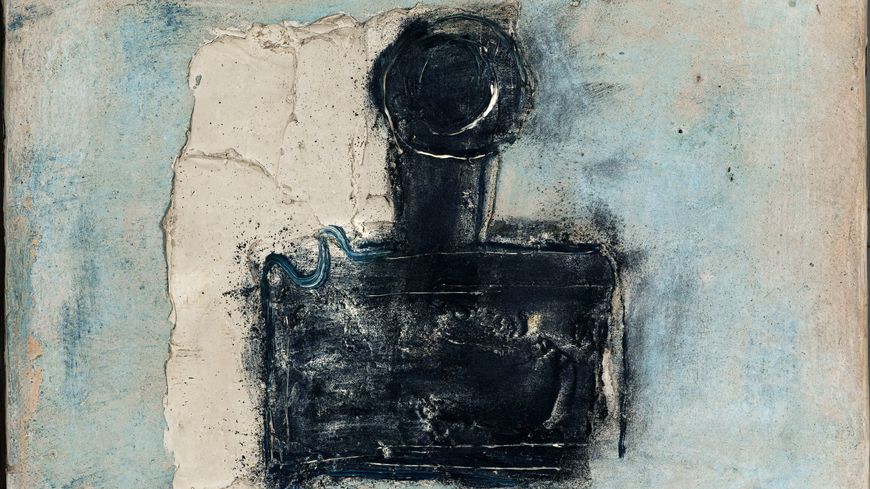 Jean FAUTRIER, L'encrier, 1948, Huile sur papier marouflé sur toile, 34 x 41 cm Don René de Montaigu en 1990 Musée d’Art moderne de la Ville de Paris