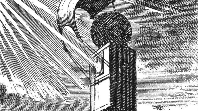 Illustration de "L’Histoire comique contenant les états et empires du soleil", de Cyrano de Bergerac.