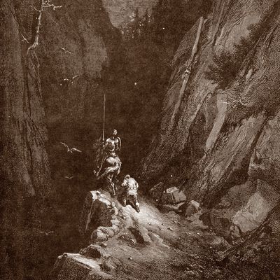 Don Quichotte et Sacho Panza traversant la Sierra Morena"