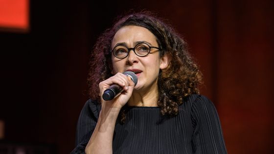 Delphine Horvilleur en janvier 2018 à l’événement "Toujours Charlie" trois ans après les attentats. ©Maxppp - Christophe Petit Tesson