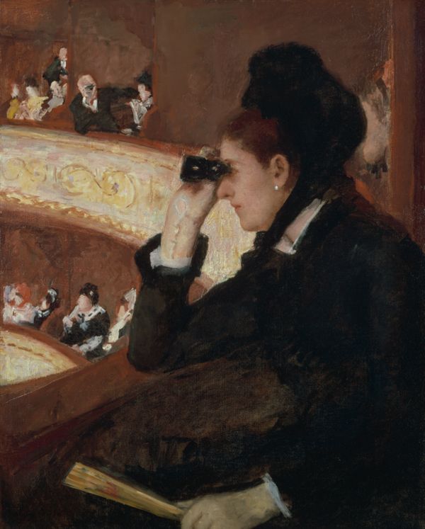 Mary Cassatt, Dans la loge, vers 1877-1878, huile sur toile, 81,28 x 66,04 cm, Inv. 10.35, Boston, Museum of Fine Arts, The Hayden Collection - Charles Henry Hayden Fund