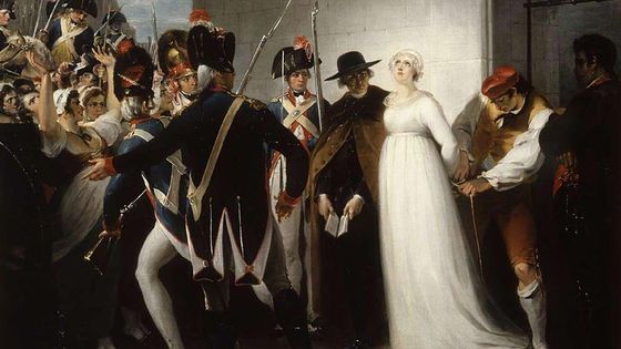 Marie-Antoinette conduite à son exécution le 16 octobre 1793 (Tableau de William Hamilton)