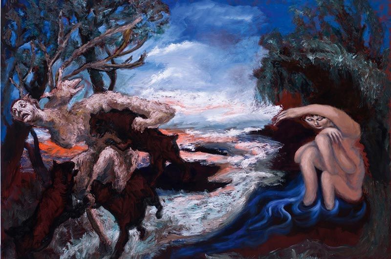 Gérard Garouste, "Diane et Actéon", acrylique sur toile, 200 x 260 cm, 2015